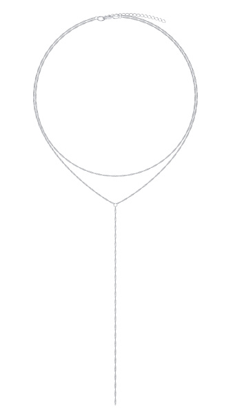 Колье из серебра «Двурядный сингапур»